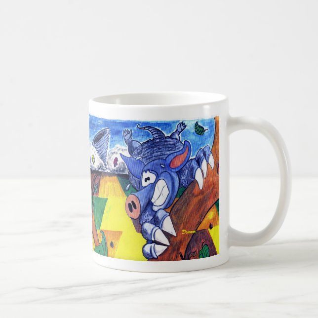 Aldo the Armadillo Coffee Mug (Right)