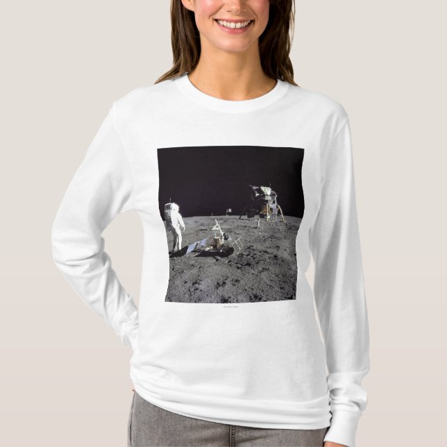 Aldrin Looks Back at Tranquility Base T-Shirt (Front)