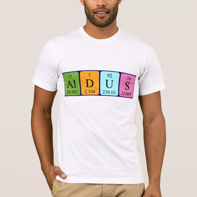 Aldus periodic table name shirt (Front)