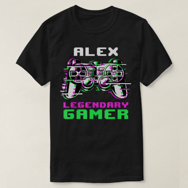 Ale  Legendary Gamer  Personalized  T-Shirt (Design Front)