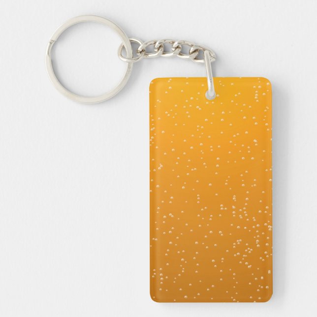 Ale with Tiny Bubbles Background Art Keychain (Front)