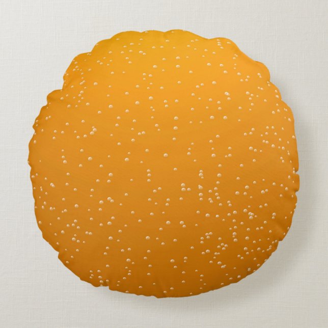 Ale with Tiny Bubbles Background Art Round Pillow (Front)