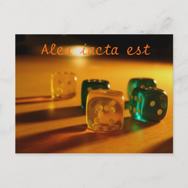 Alea iacta est postcard (Front)