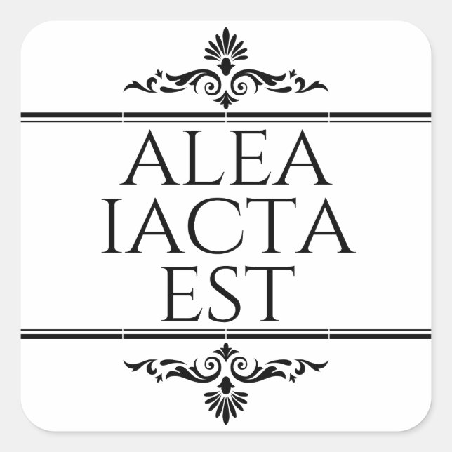 Alea Iacta Est Square Sticker (Front)