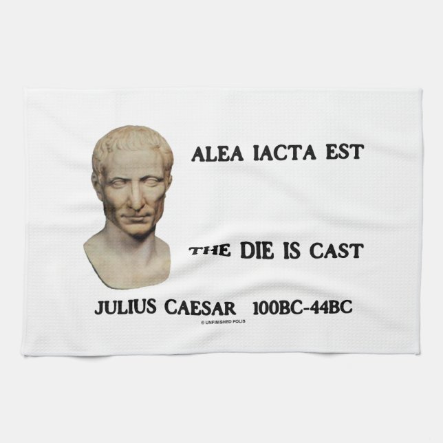 Alea Iacta Est The Die Is Cast Caesar Towel (Horizontal)