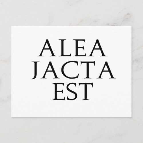 Alea Jacta Est Postcard