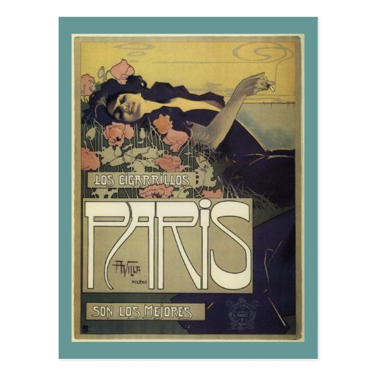 Aleardo Villa ~ Paris Art Nouveau Postcard | Zazzle.com