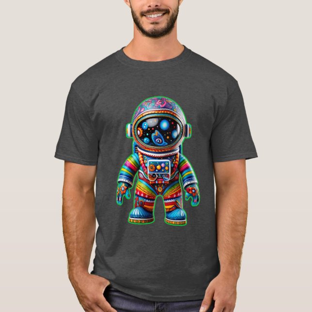 Alebrije Astronaut: Cosmic Guardian T-Shirt (Front)