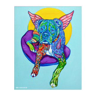 Alebrijes Boxer 16x20" Canvas Acrylic Print