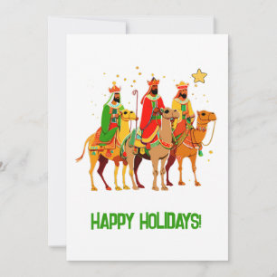 Alebrijes Folk Art Three Magi Kings Customizable Holiday Card