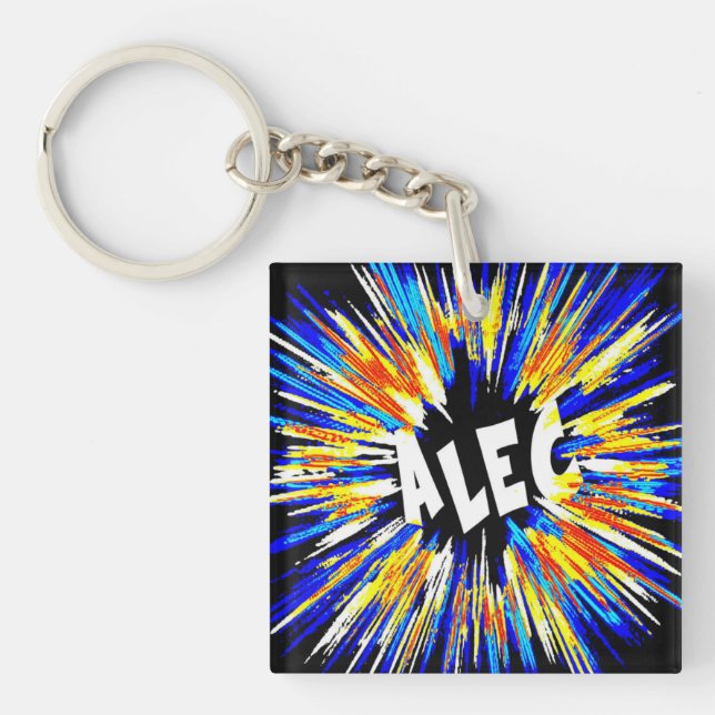 Alec Name Art Keychain (Front)