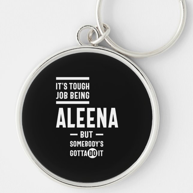 Aleena Personalized Name Birthday Keychain (Front)