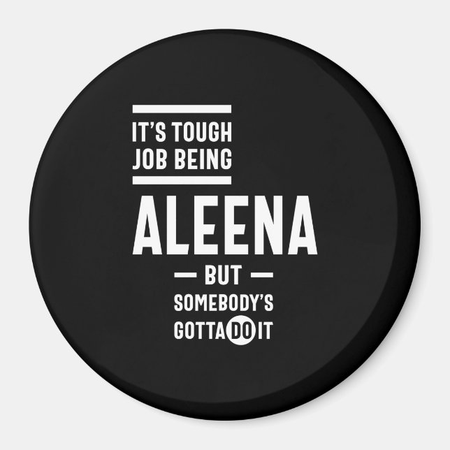 Aleena Personalized Name Birthday Magnet (Front)