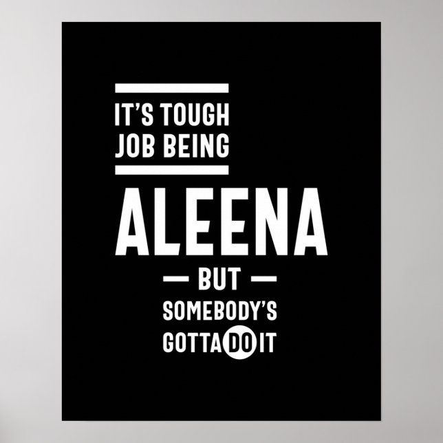Aleena Personalized Name Birthday Poster (Front)
