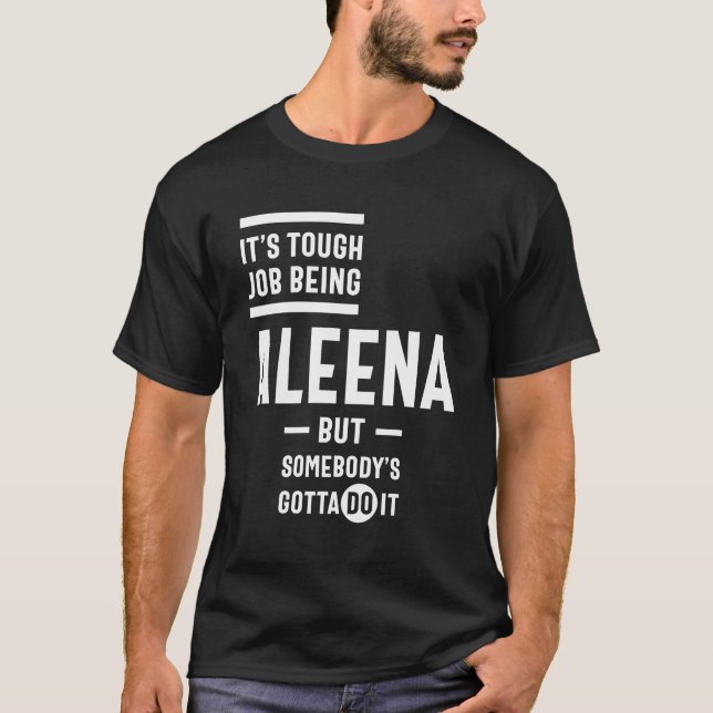 Aleena Personalized Name Birthday T-Shirt (Front)