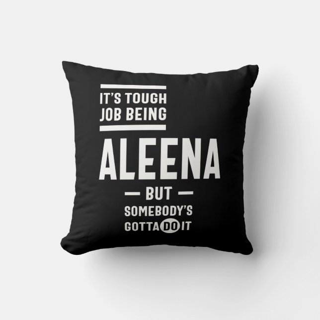 Aleena Personalized Name Birthday Throw Pillow (Front)