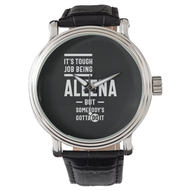 Aleena Personalized Name Birthday Watch (Front)
