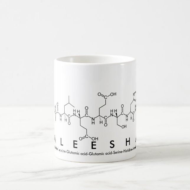 Aleesha peptide name mug (Center)