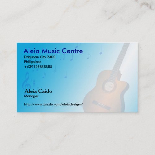 Aleia Music Business Card