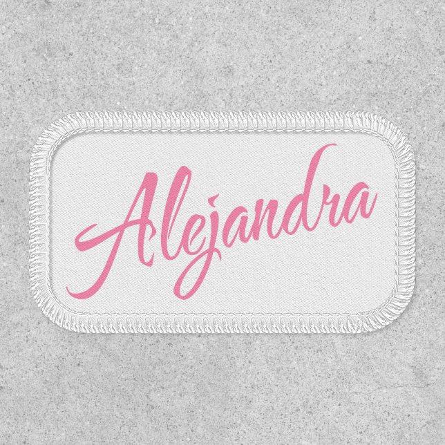 Alejandra Decorative Name in Pink Patch (Front)