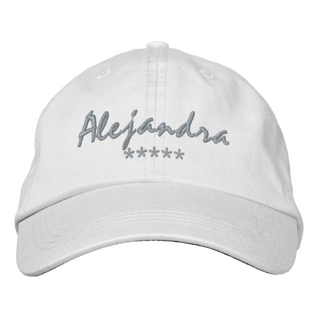 Alejandra Name Embroidered Baseball Cap (Front)