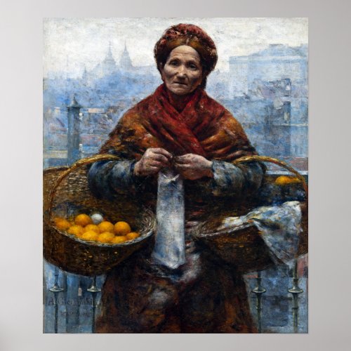 Aleksander Gierymski Jewish Woman Selling Oranges Poster
