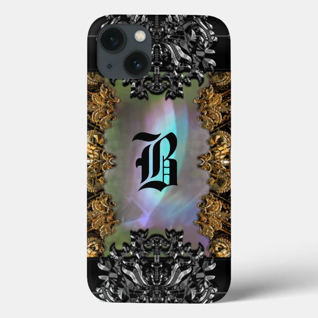 Alembertaine Elegant Baroque Girly Monogram  Case-Mate iPhone Case (Back)