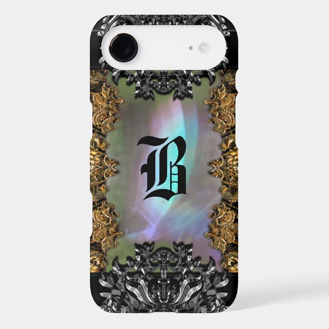 Alembertaine Elegant Baroque Girly Monogram Case-Mate Samsung Galaxy Case (Back)