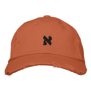 Aleph - Customizable Hebrew Alphabet Embroidered Baseball Cap