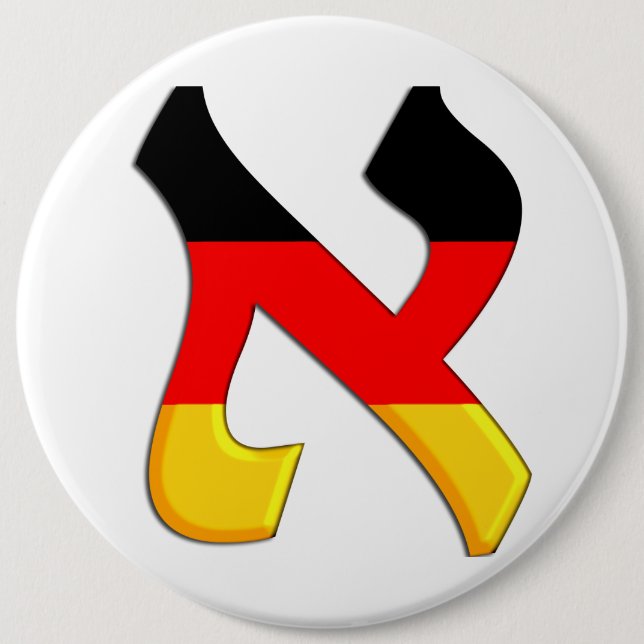 Aleph German.png Pinback Button (Front)