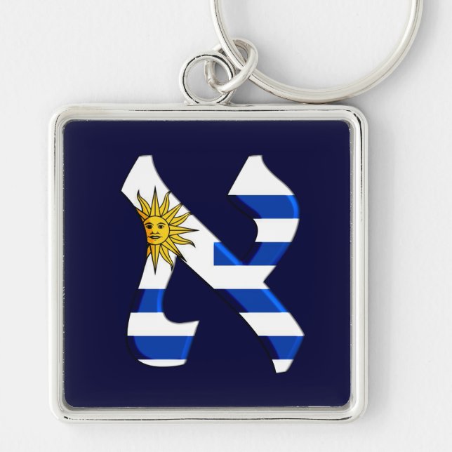 Aleph uruguay.png keychain (Front)