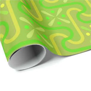 Aleppo Lime Green and Yellow Wrapping Paper