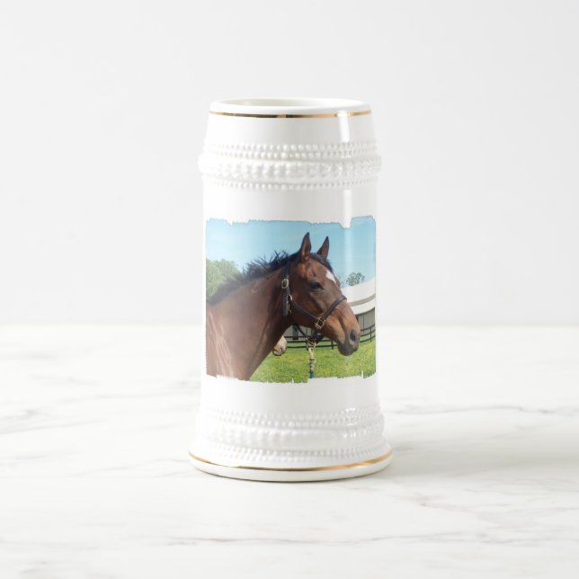 Alert Arab Horse Beer Stein (Center)