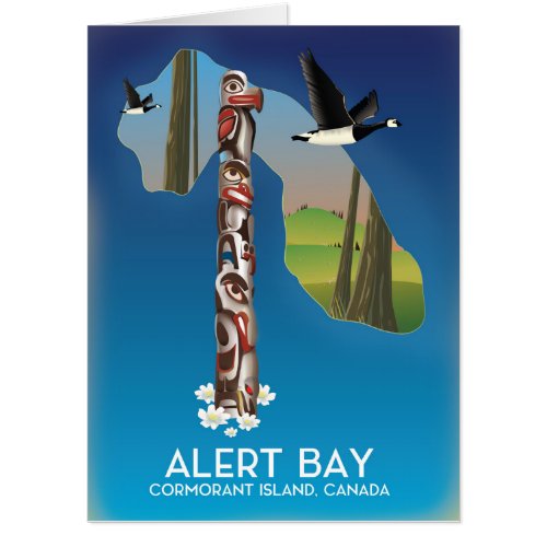 Alert Bay Canada travel poster Card