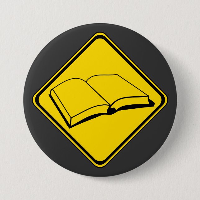 Alert: Books Ahead! Pinback Button (Front)