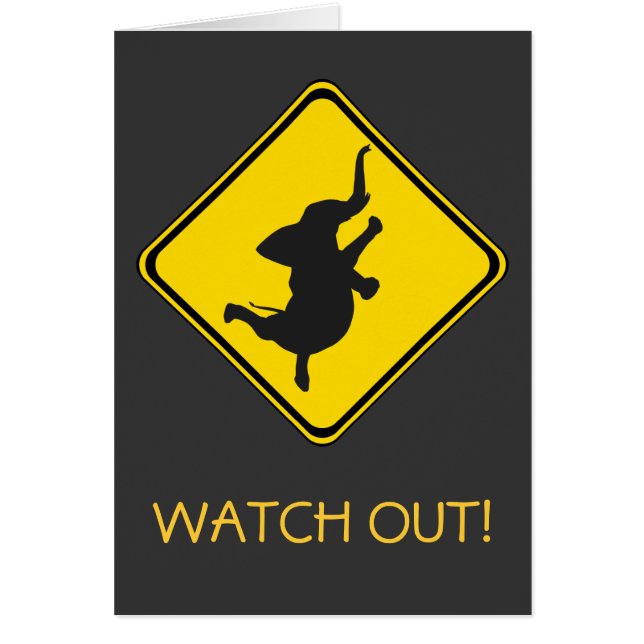 Alert: Dancing Elephant Xing! Cards (Front)