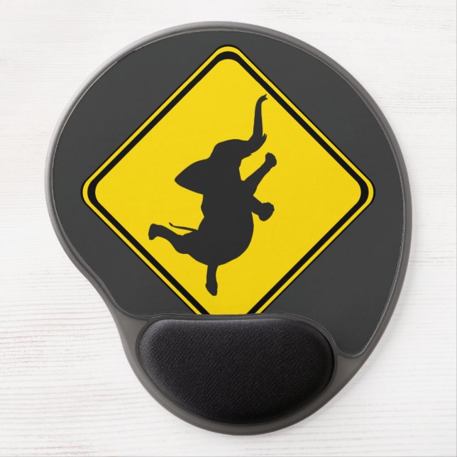 Alert: Dancing Elephant Xing! Gel Mouse Pad (Front)