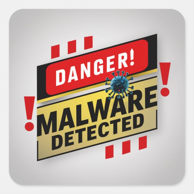 Alert: Malware Detected - Avoid Clicking | Sticker (Front)