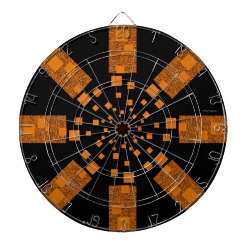 Alert orange dart board bullseye target marksman