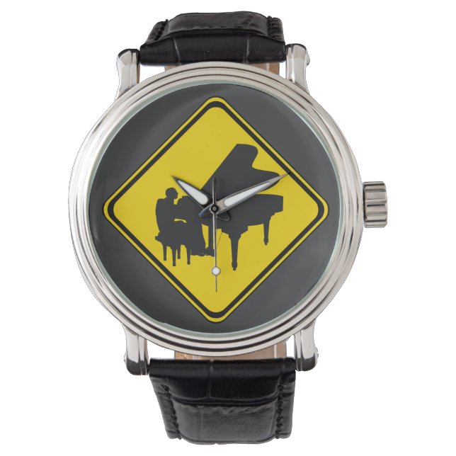 Alert: Piano Player Ahead! Watch (Front)