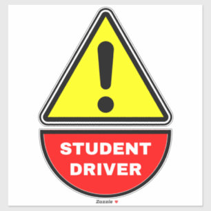(Alert Sign) Student Driver Sticker