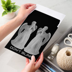 Alert - Weeping Angel  - Don't Blink 2 + Your Text Envelope Mailers