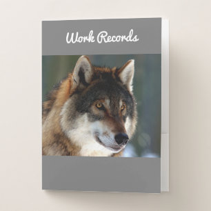 Alert Wolf Pocket Folder