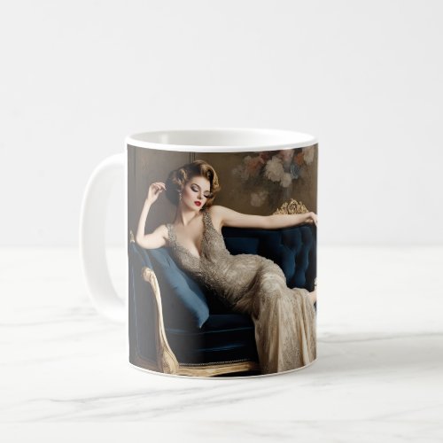Alessandra a lovely art deco lady coffee mug