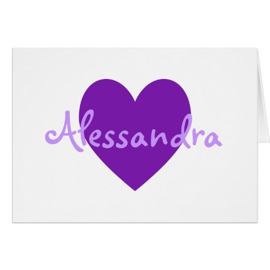 Alessandra in Purple Cards (Front Horizontal)