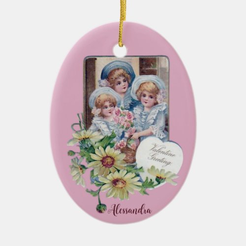 ALESSANDRA  VALENTINE EGG   1908  CERAMIC ORNAMENT