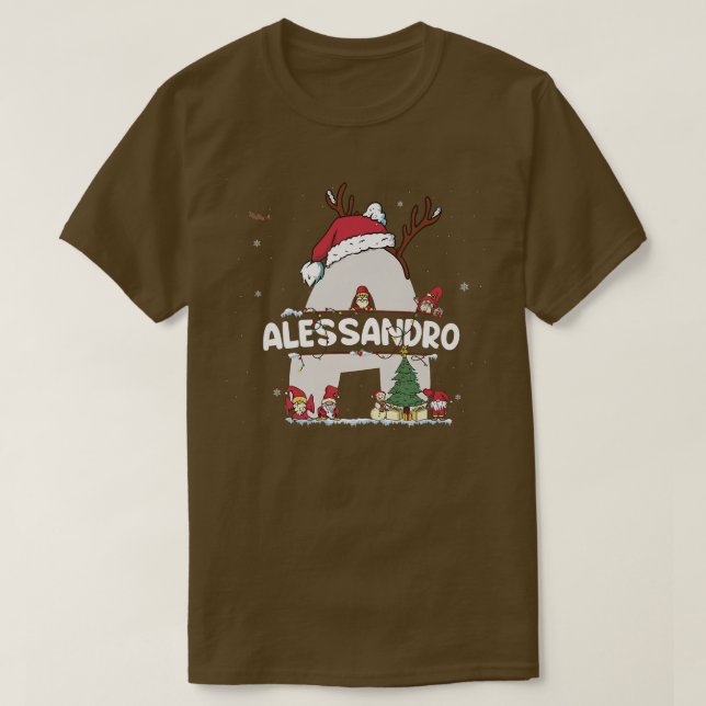 Alessandro Christmasw Alessandro Name for funny Xm T-Shirt (Design Front)