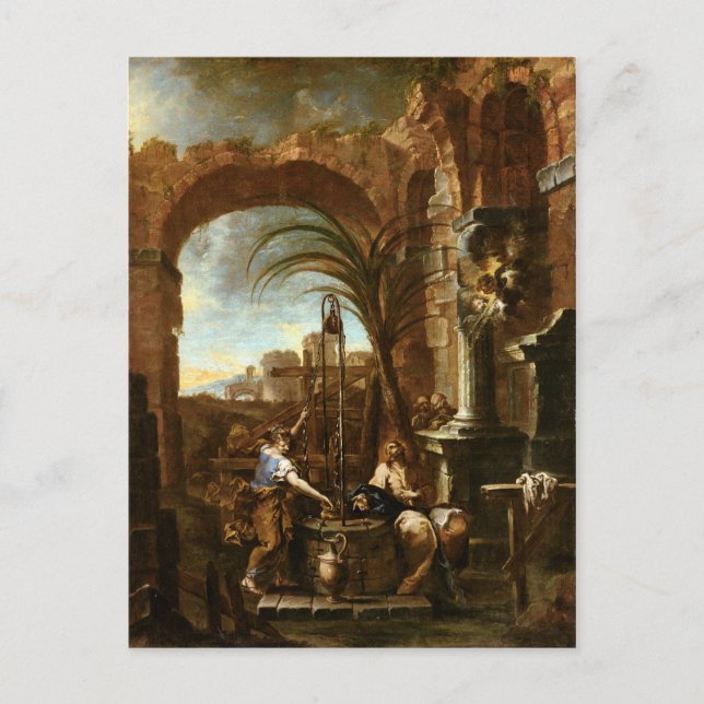 Alessandro Magnasco Christ and the Samaritan Woman Postcard (Front)