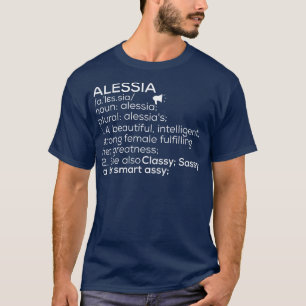 Alessia Name Alessia Definition Alessia Female Nam T-Shirt