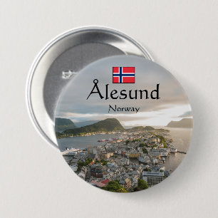 Alesund Norway Souvenir Button